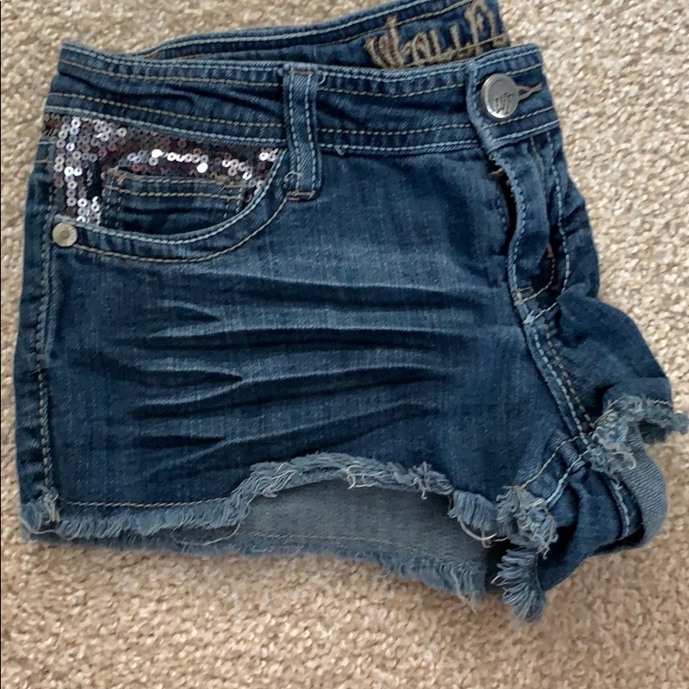 Sequin Jean Shorts